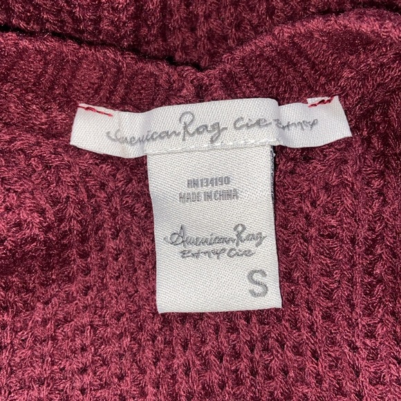 American Rag Juniors Tunic Cable Knit Sweater Zinfandel Purple S M XL XXL 9HS27 - Picture 5 of 10